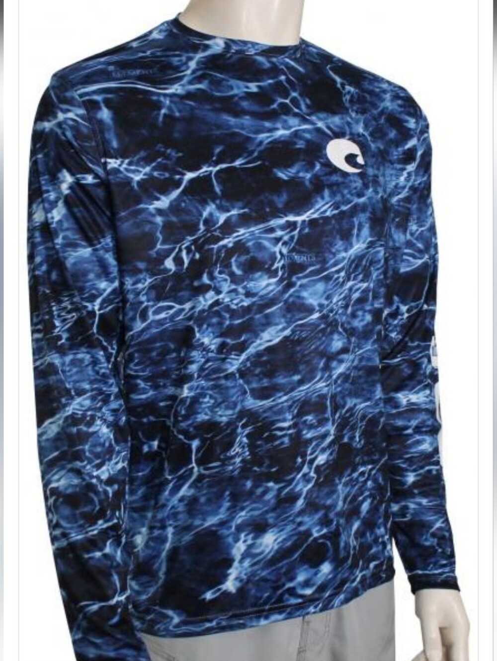 Costa Del Mar Mossy Oak Blue Water-Print Long Sleeve Swim Shirt